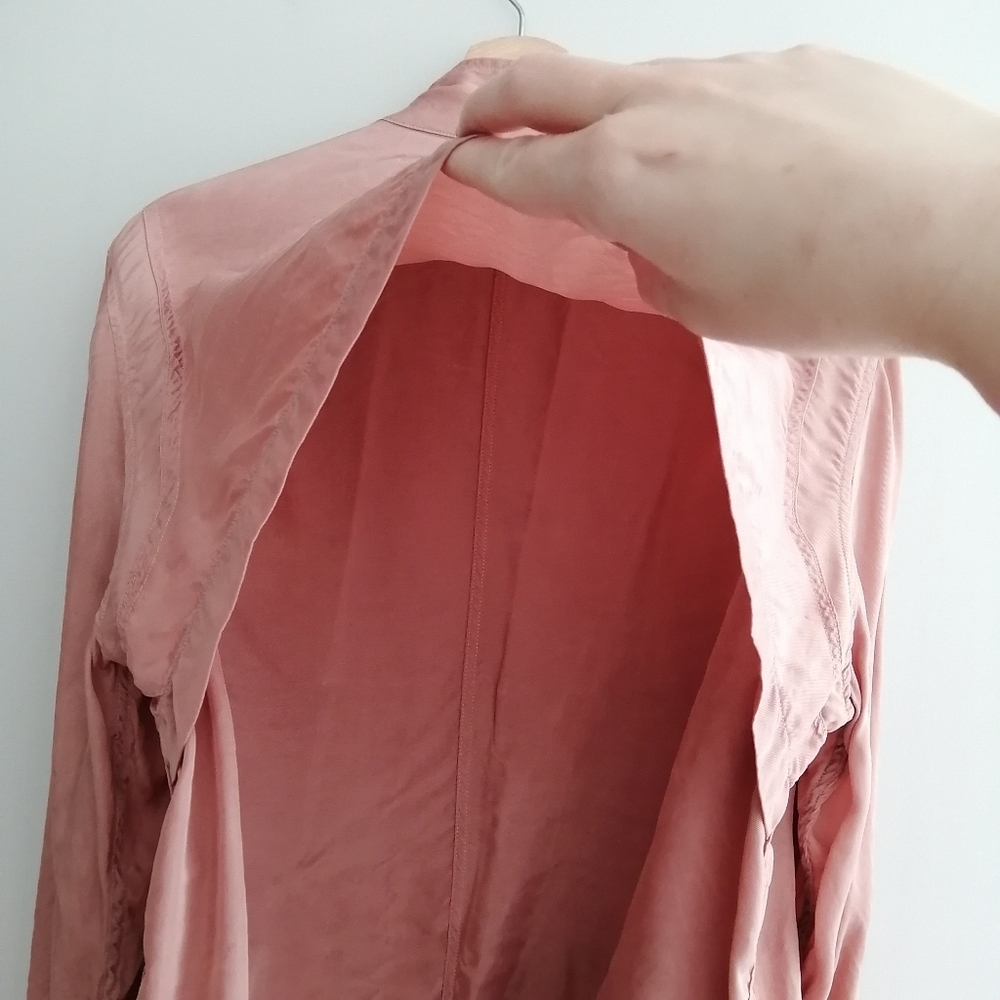 Rails Rowan Utility Jacket in Blush Pink Cupro Cinch Hem Cargo Pockets Large - Picture 10 of 17